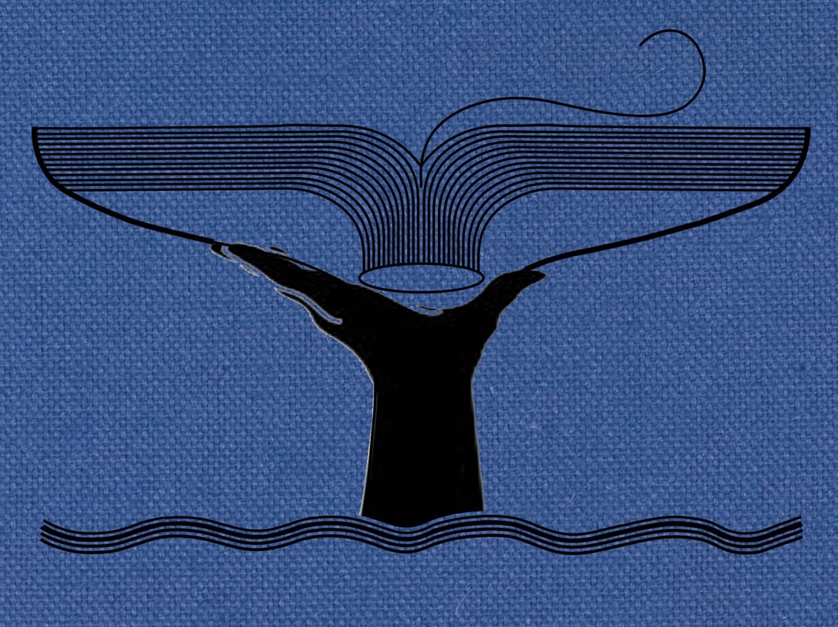 A Spouting Fish With A Horizontal Tail